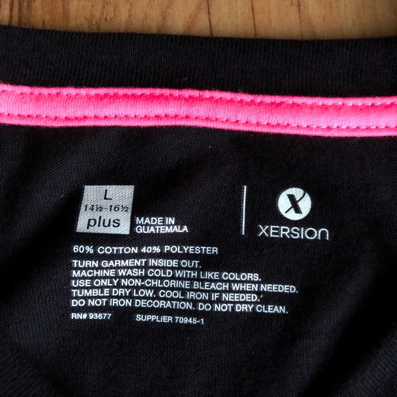 NEW XERSION FIERCE Tee Shirt Large Plus Black Girl’s NWOT - Picture 2 of 13
